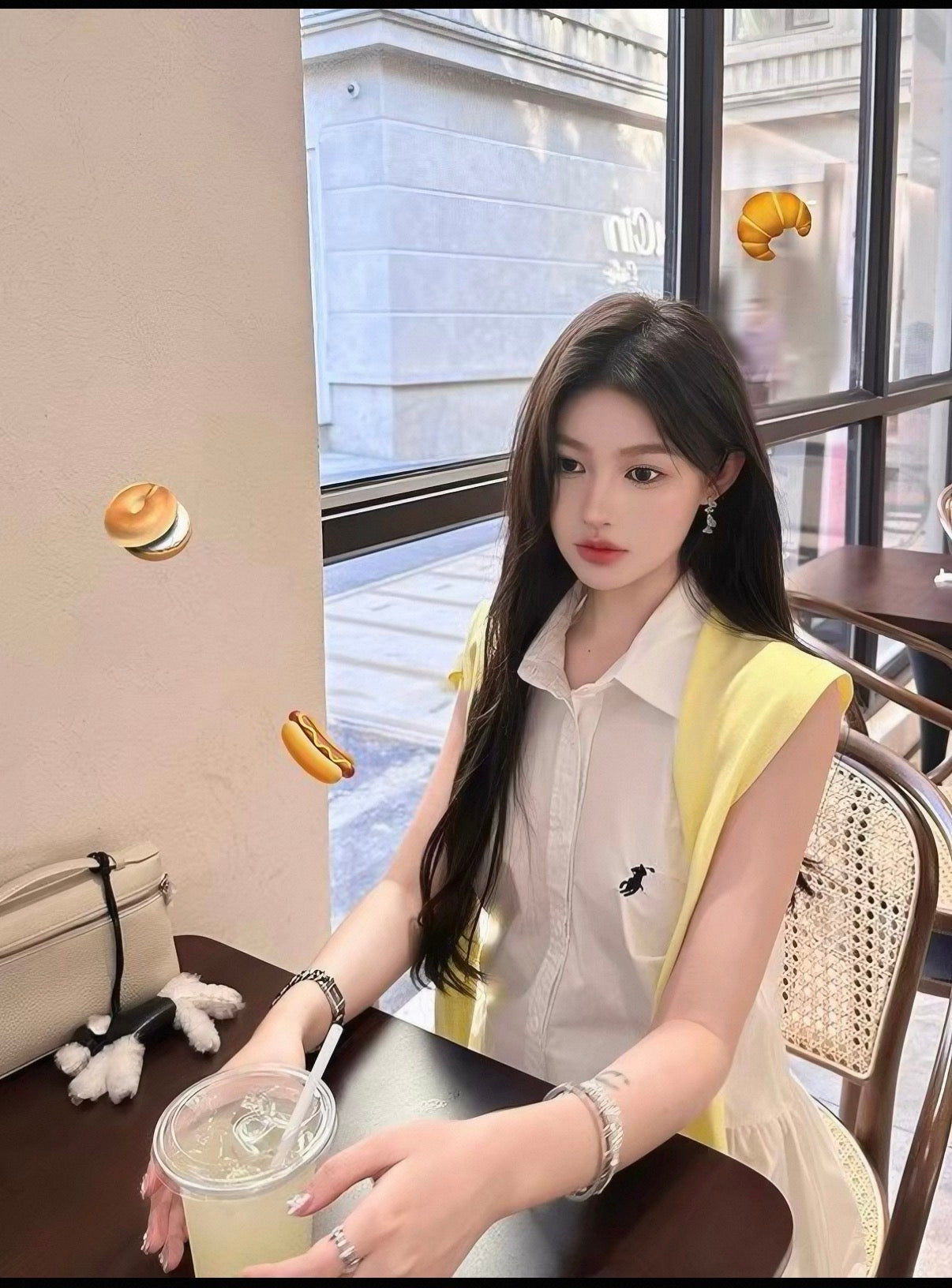RL old money two piece shirt dress with a yellow jacket