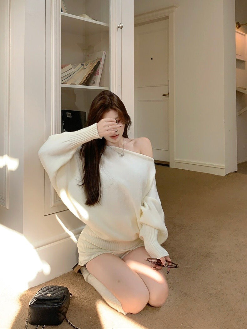 White elegant cardigan one piece shorts