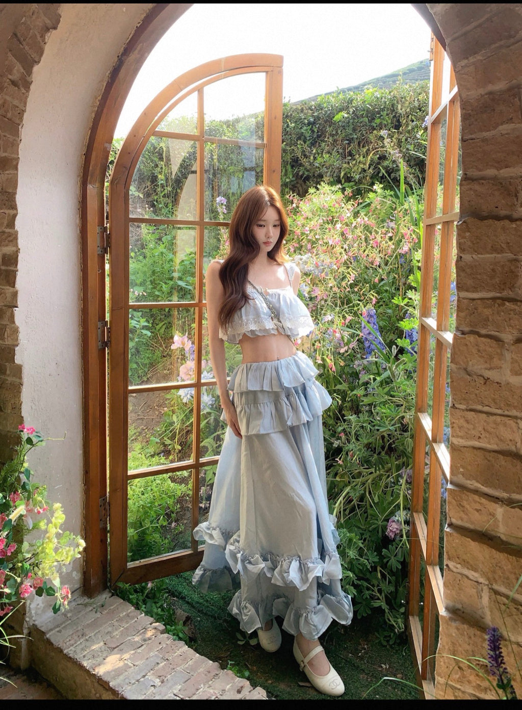 Beachside lace two pieces dress full set