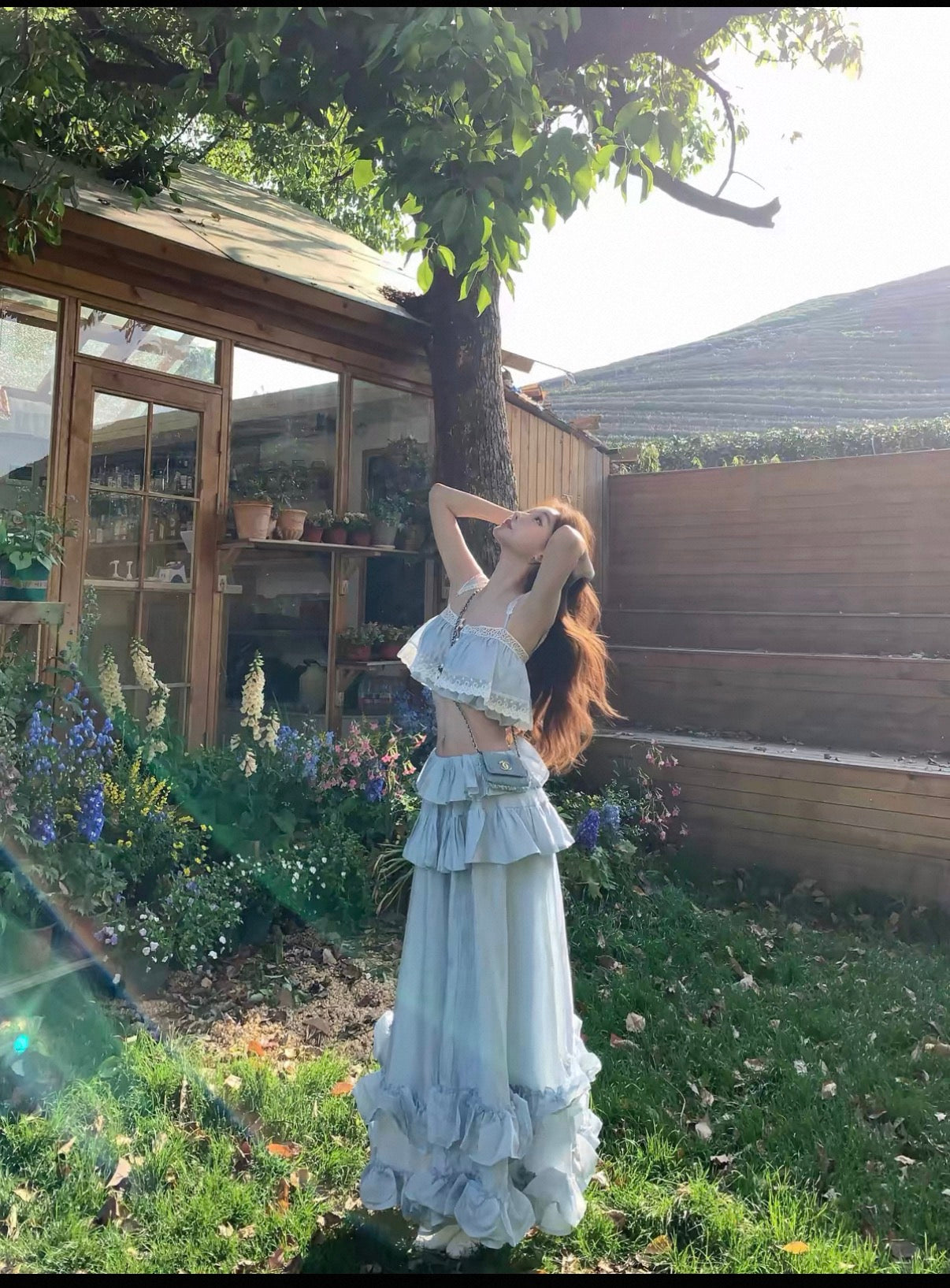 Beachside lace two pieces dress full set