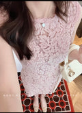 Sleeveless nude pink lace one piece dress