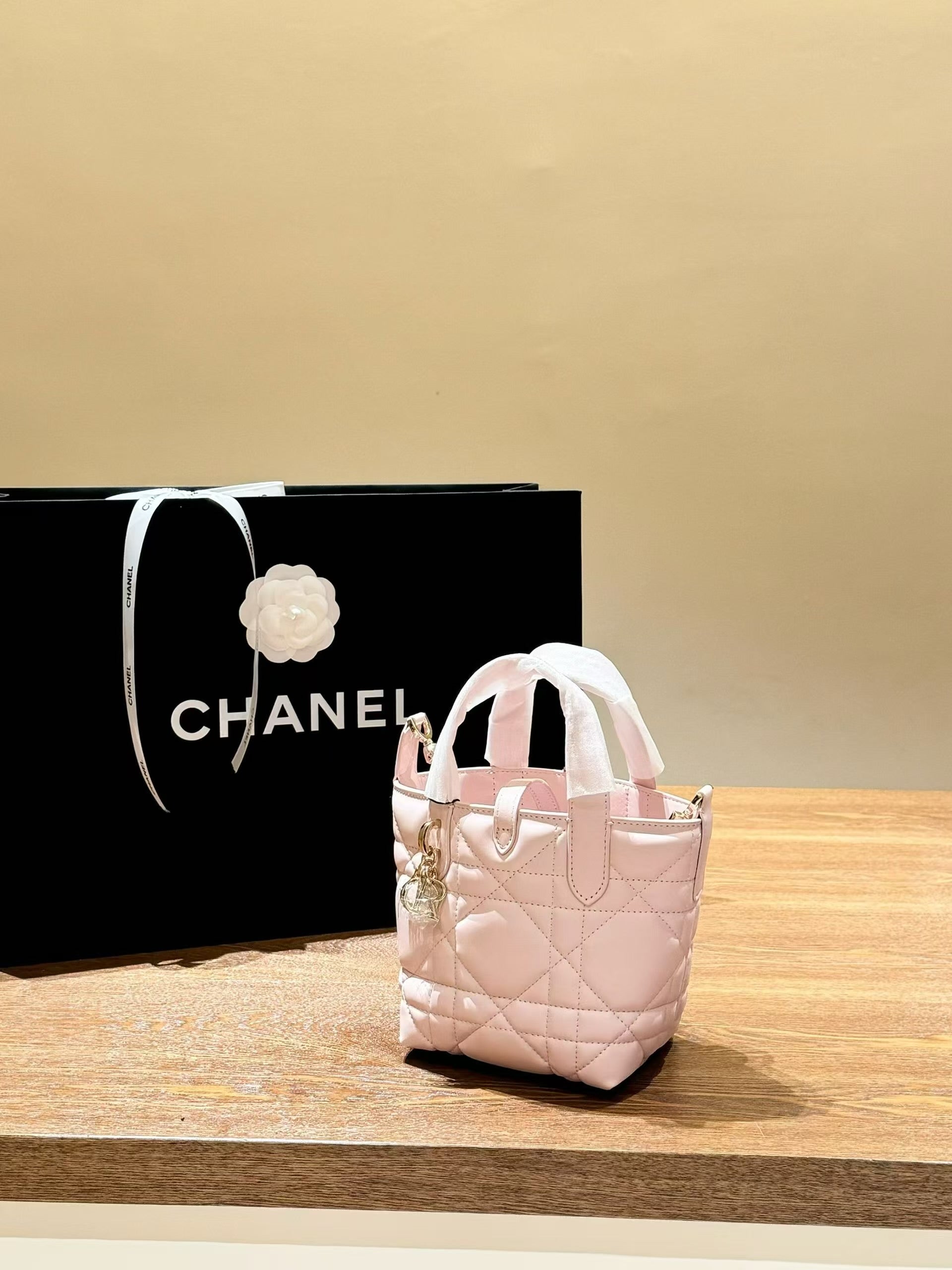 Dior style bucket small handbag