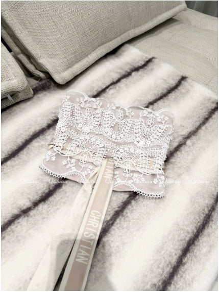 Elegant style Lace Bustier Gentle Heiress Temperament Fur Inner Top for Women